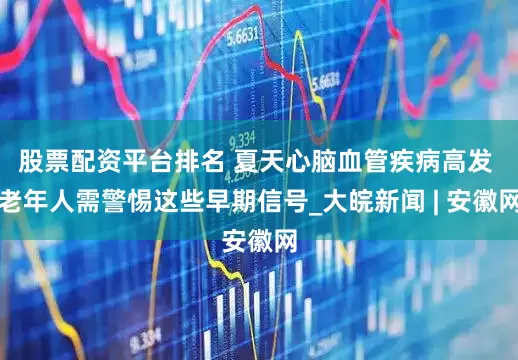 股票配资平台排名 夏天心脑血管疾病高发 老年人需警惕这些早期信号_大皖新闻 | 安徽网