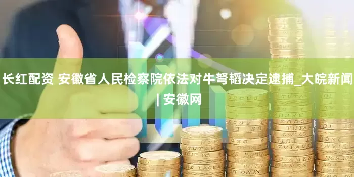 长红配资 安徽省人民检察院依法对牛弩韬决定逮捕_大皖新闻 | 安徽网